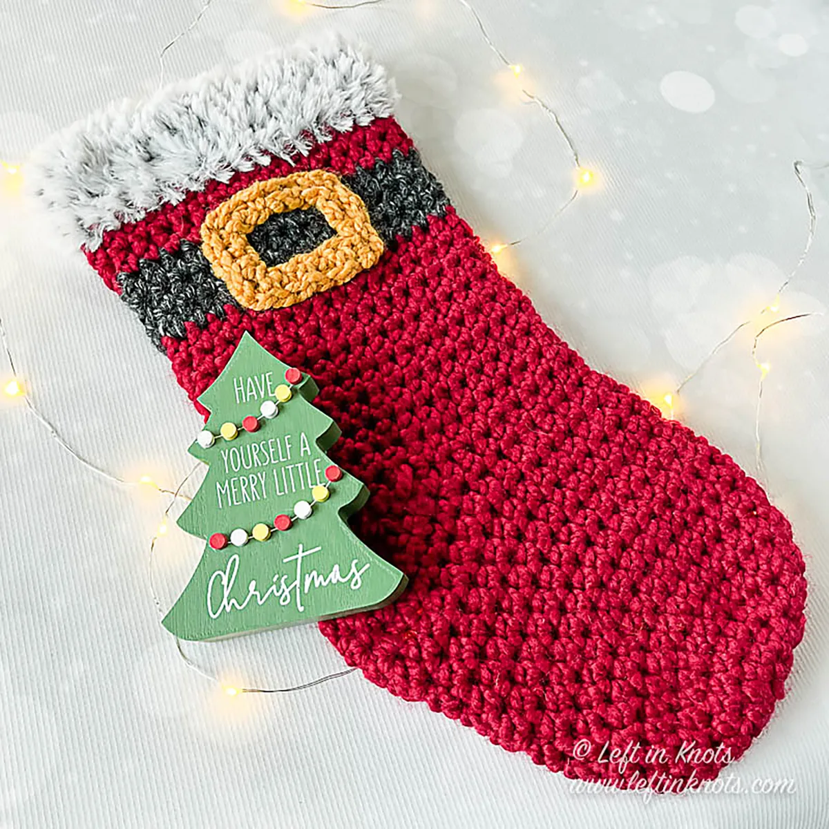Santa free stocking crochet pattern