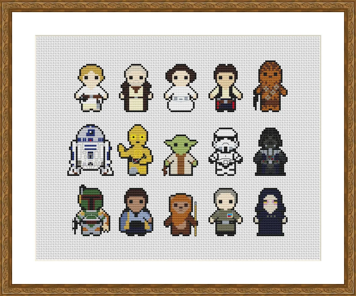 Star Wars cross stitch kit characters