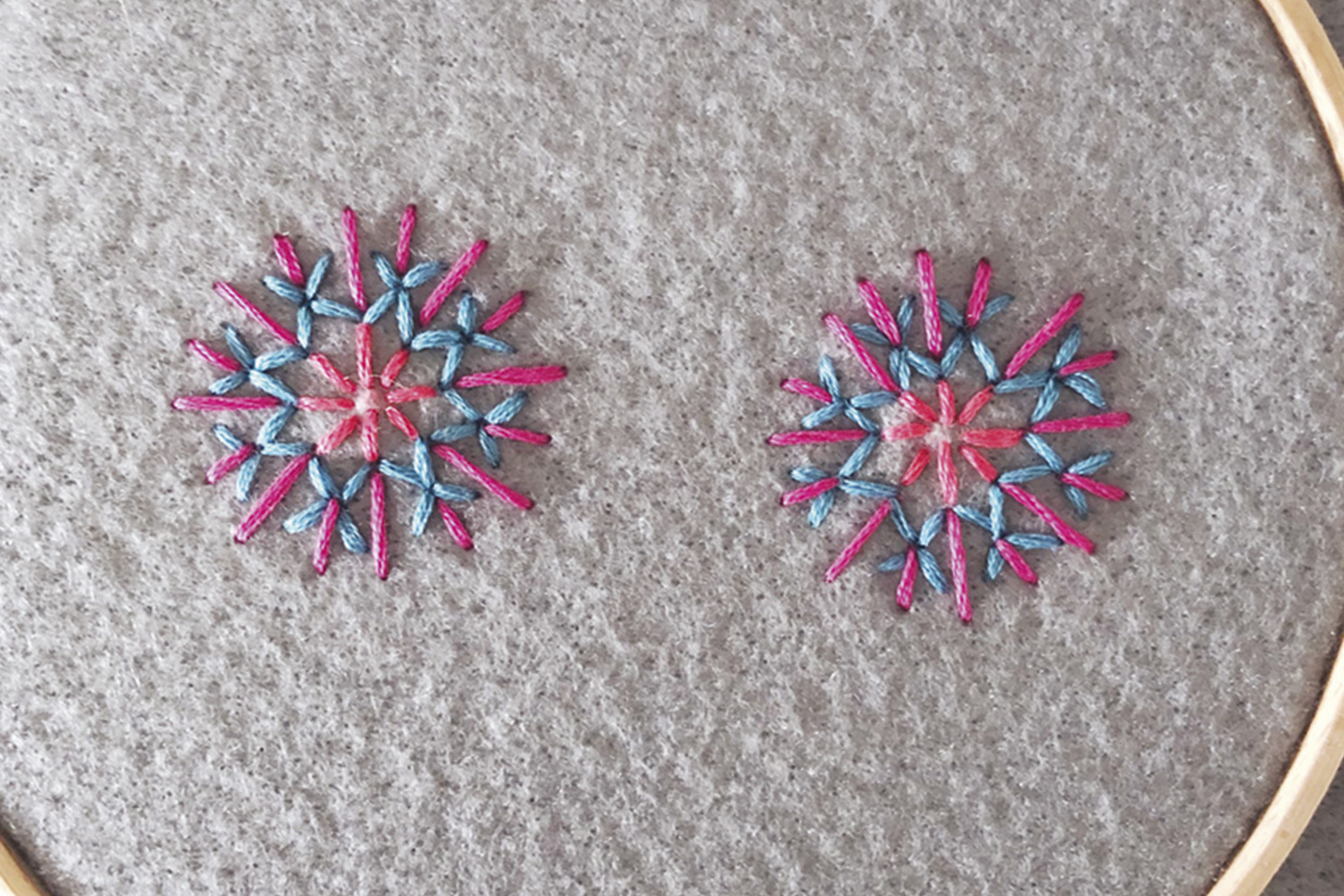 embroidery earrings -2
