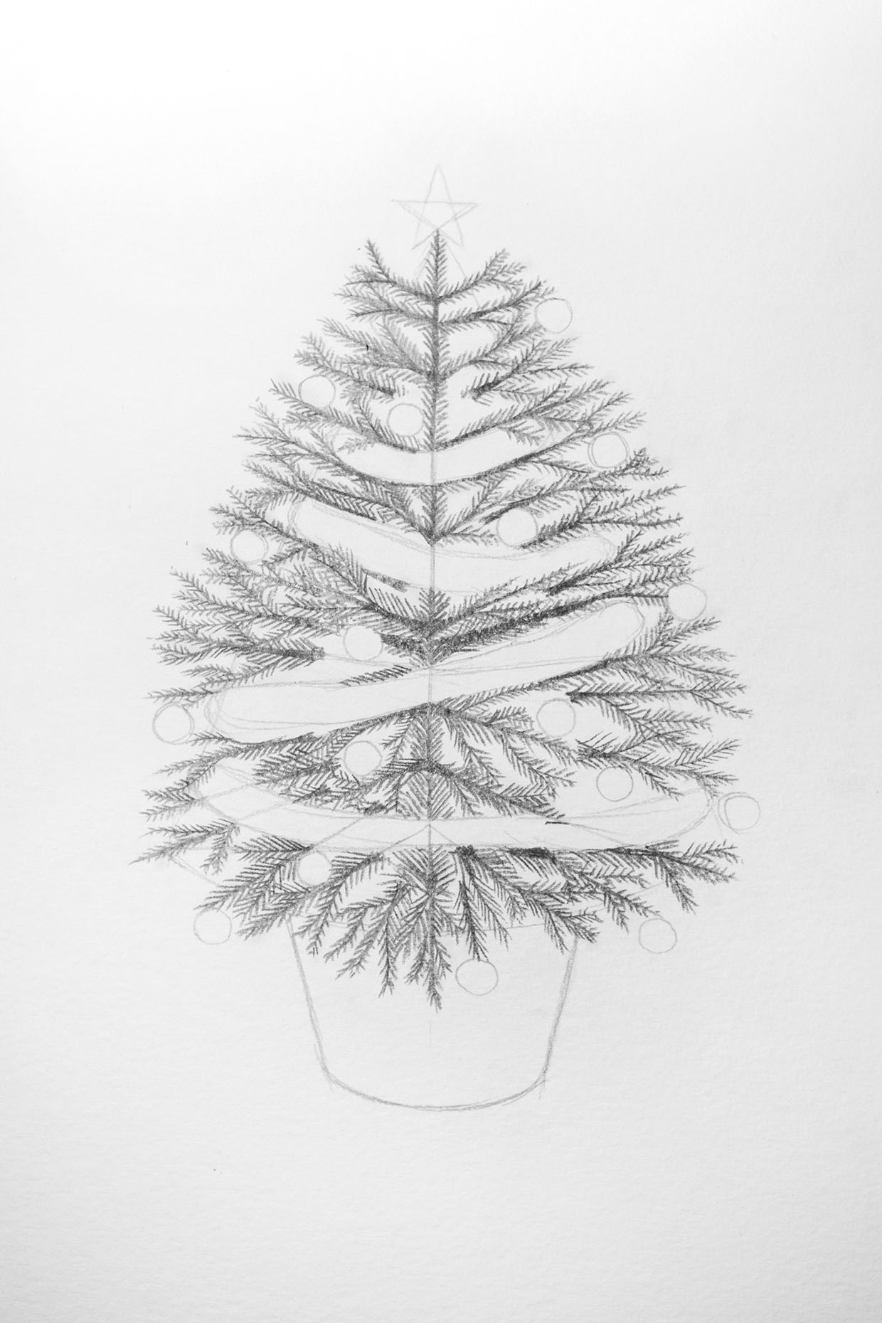 How to draw a tree step 6