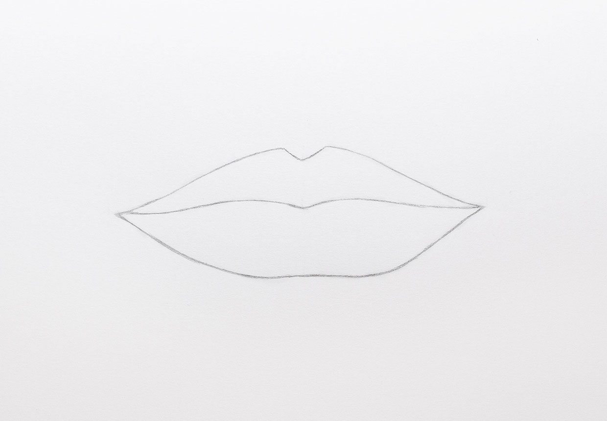 How to draw lips step 7 part 1
