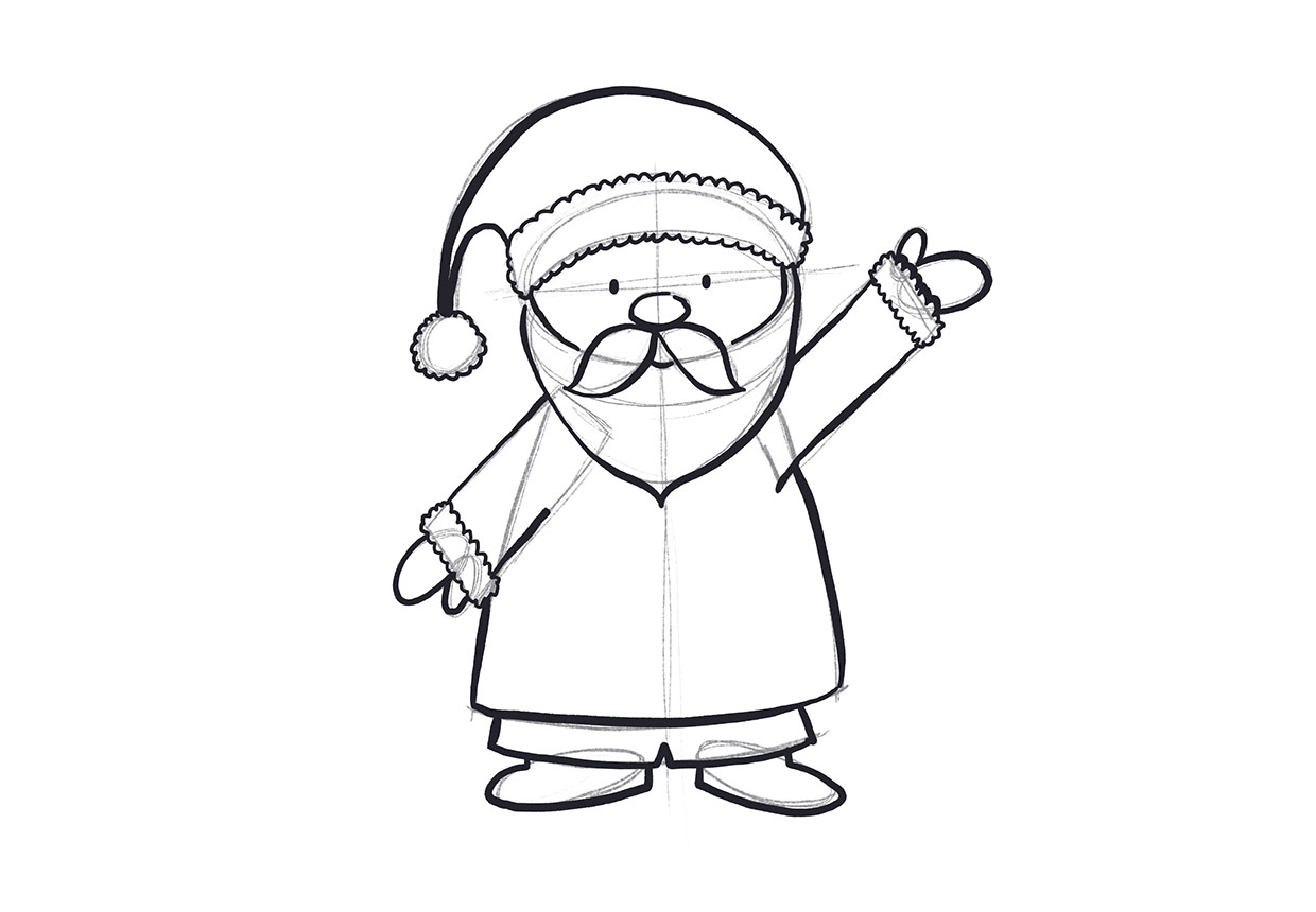 Cute Santa Claus with Gifts on Snow Stock Illustration - Illustration of  draw, friendly: 11149389