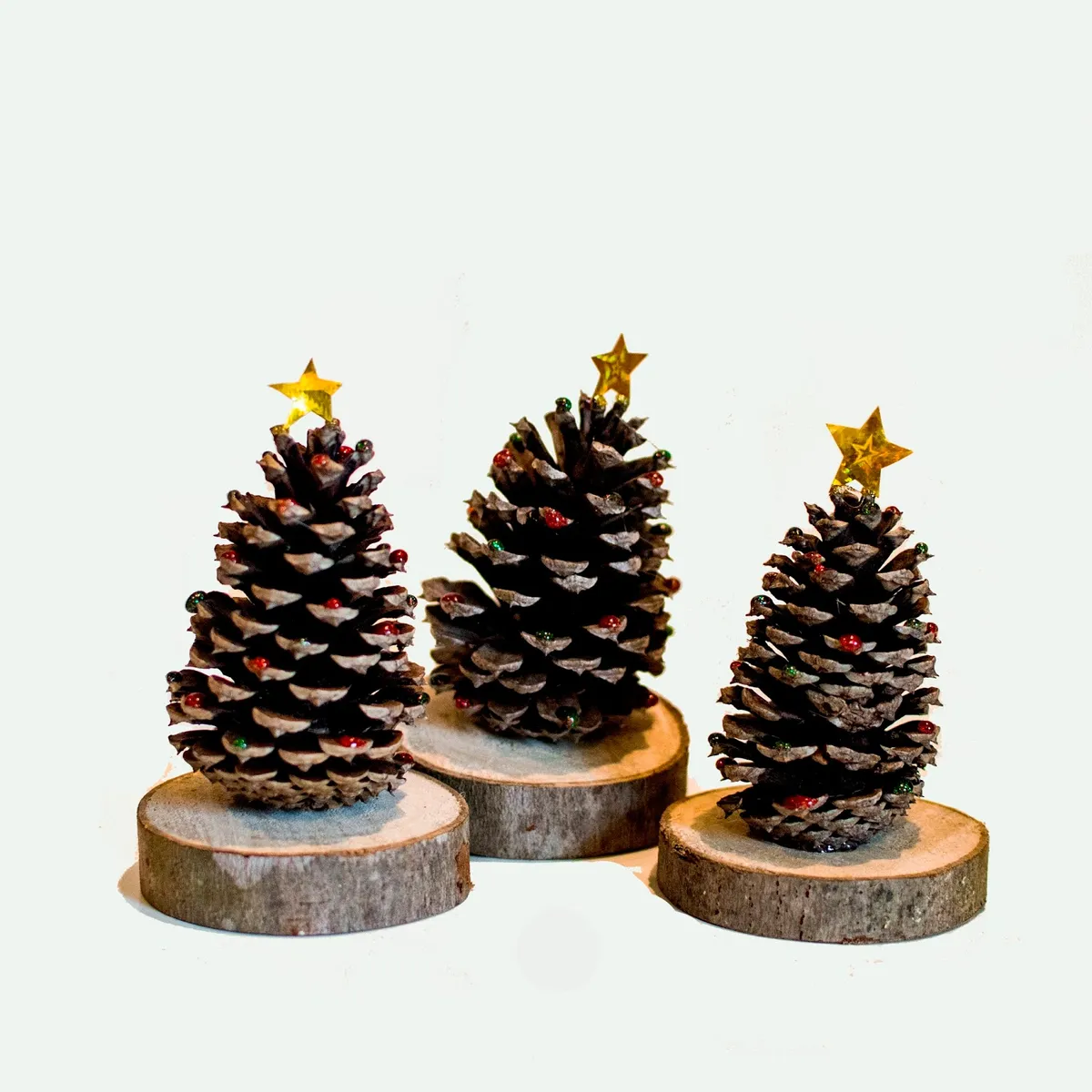 pine cone crafts santa