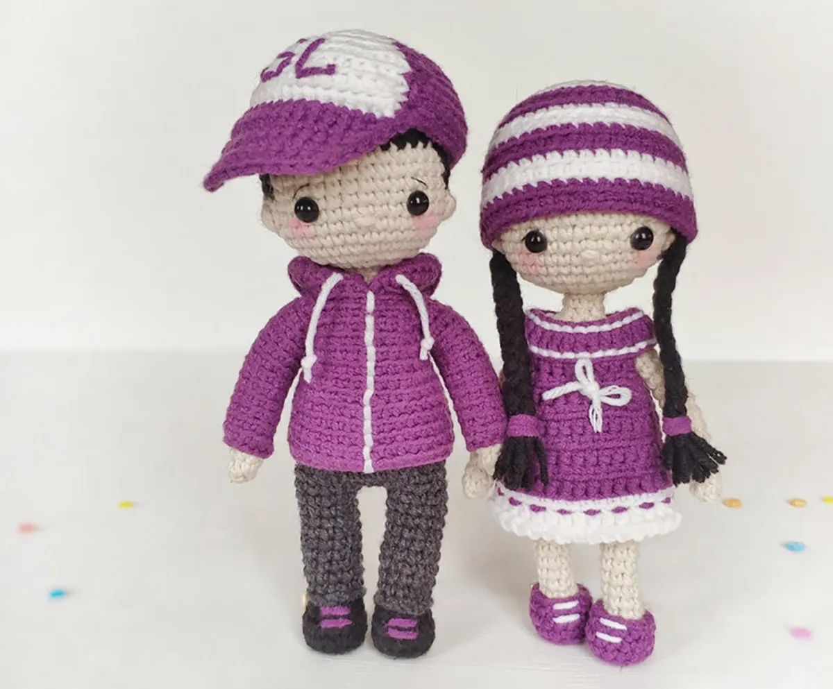 2 in 1 amigurumi doll crochet pattern