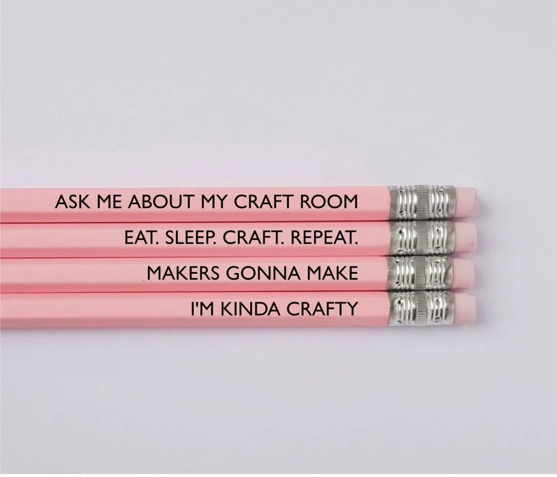 Craft quote pencils gifts for papercrafters