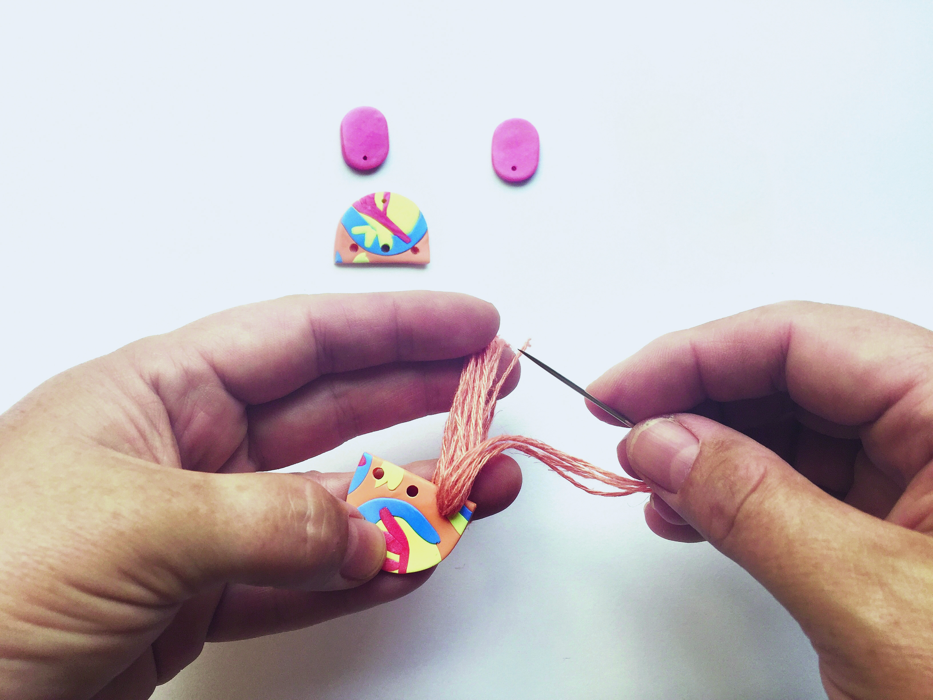 How to make polymer clay earrings 9