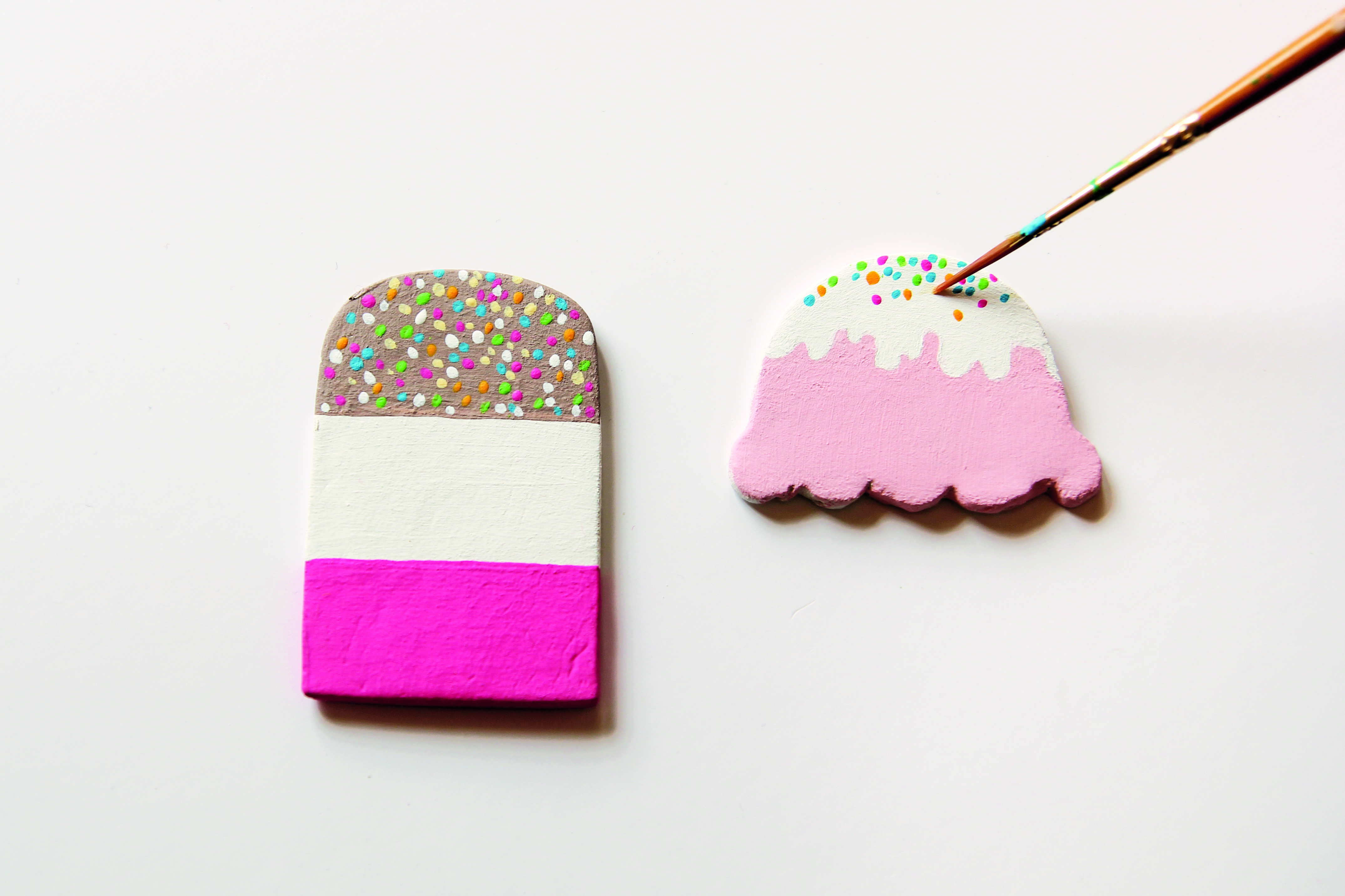 How to make polymer clay magnets IceCreams 8RE