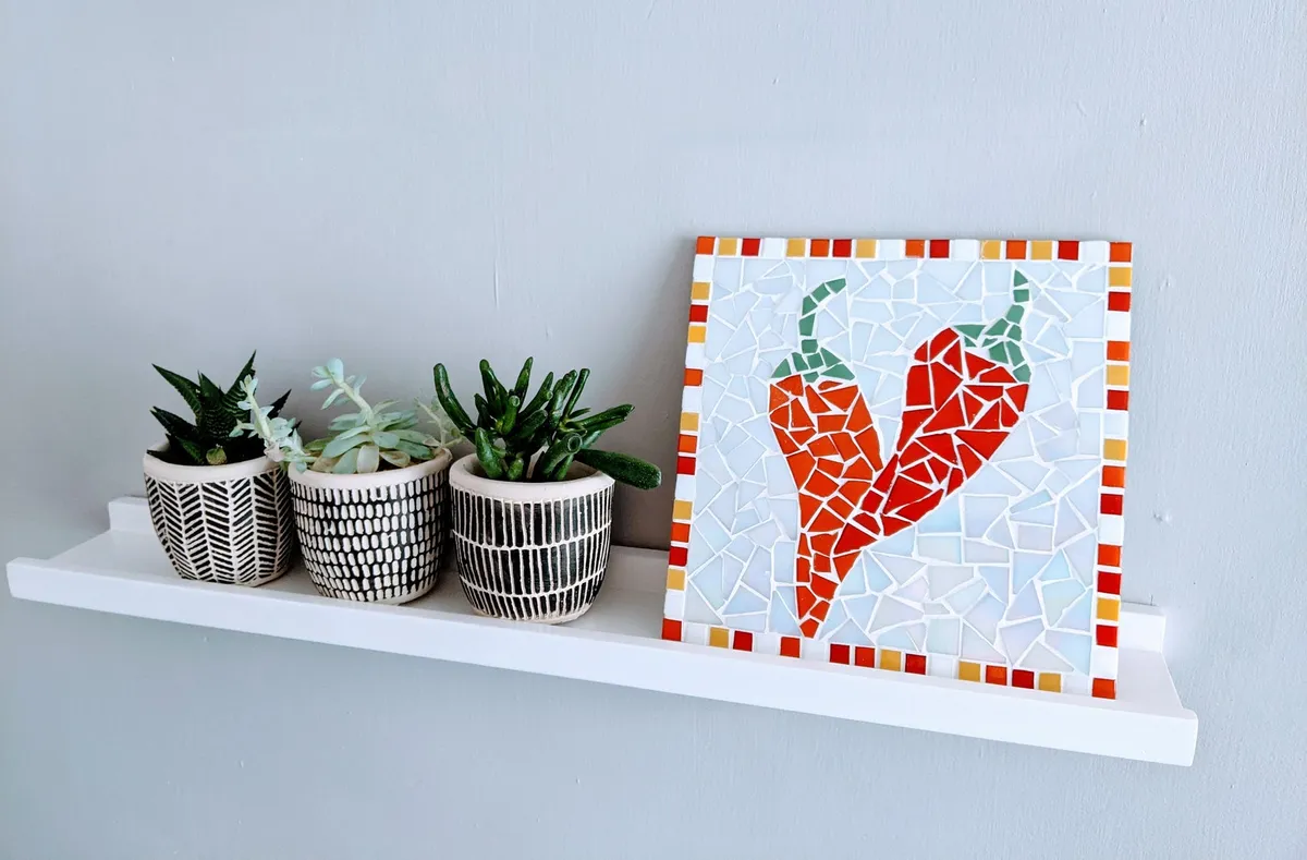 Red and Orange Chilli Pepper Mosaic Kit
