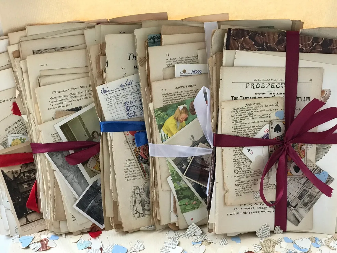 Vintage Journaling papers gifts for papercrafters