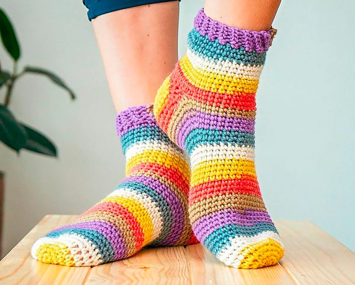 beginner crochet socks pattern