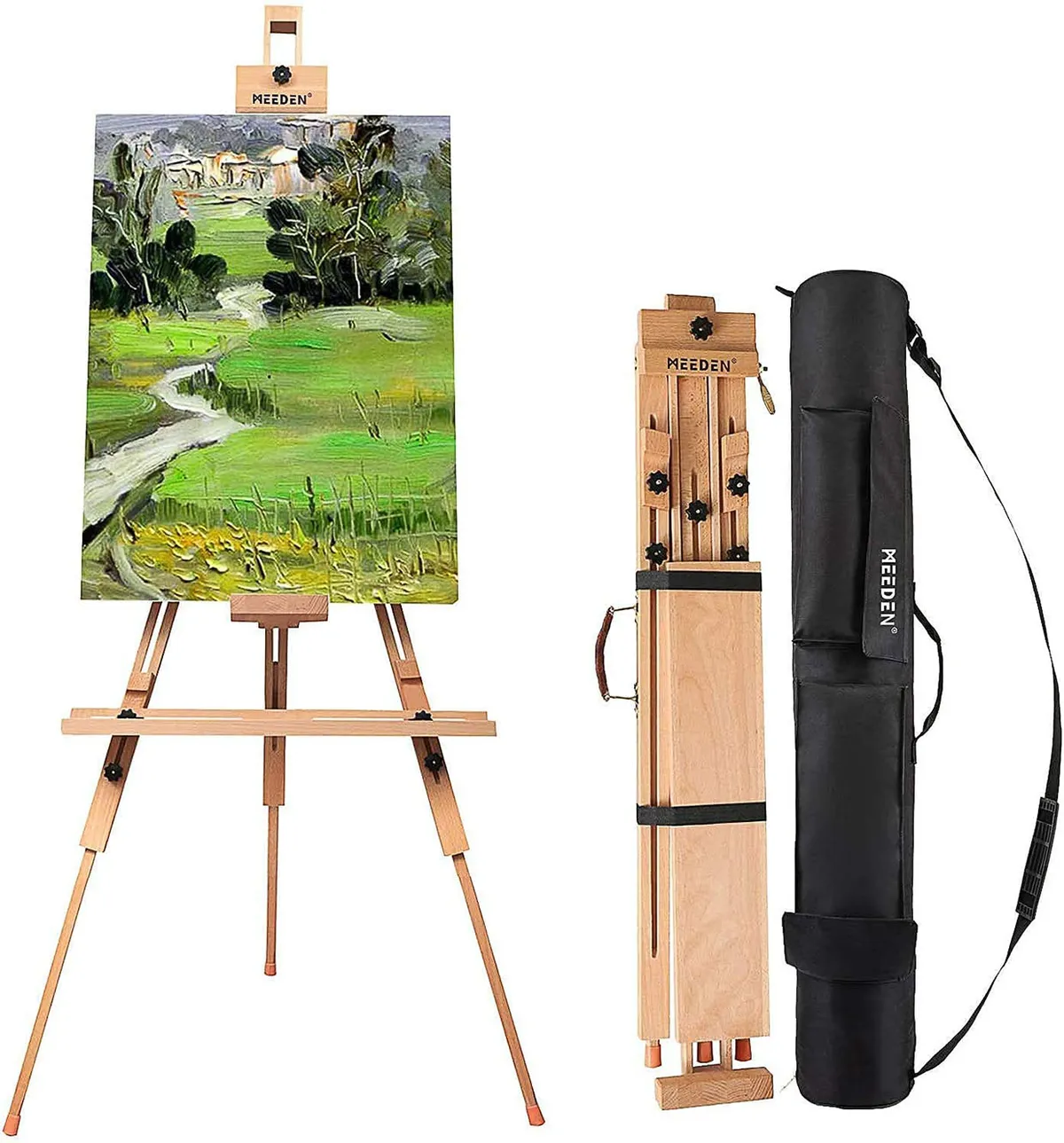 Acrylic Easel Art Set With Easy to Store Bag, Essential Art Supplies in  Wooden Storage Box With Drawers for Convenience, Traveling Artists 