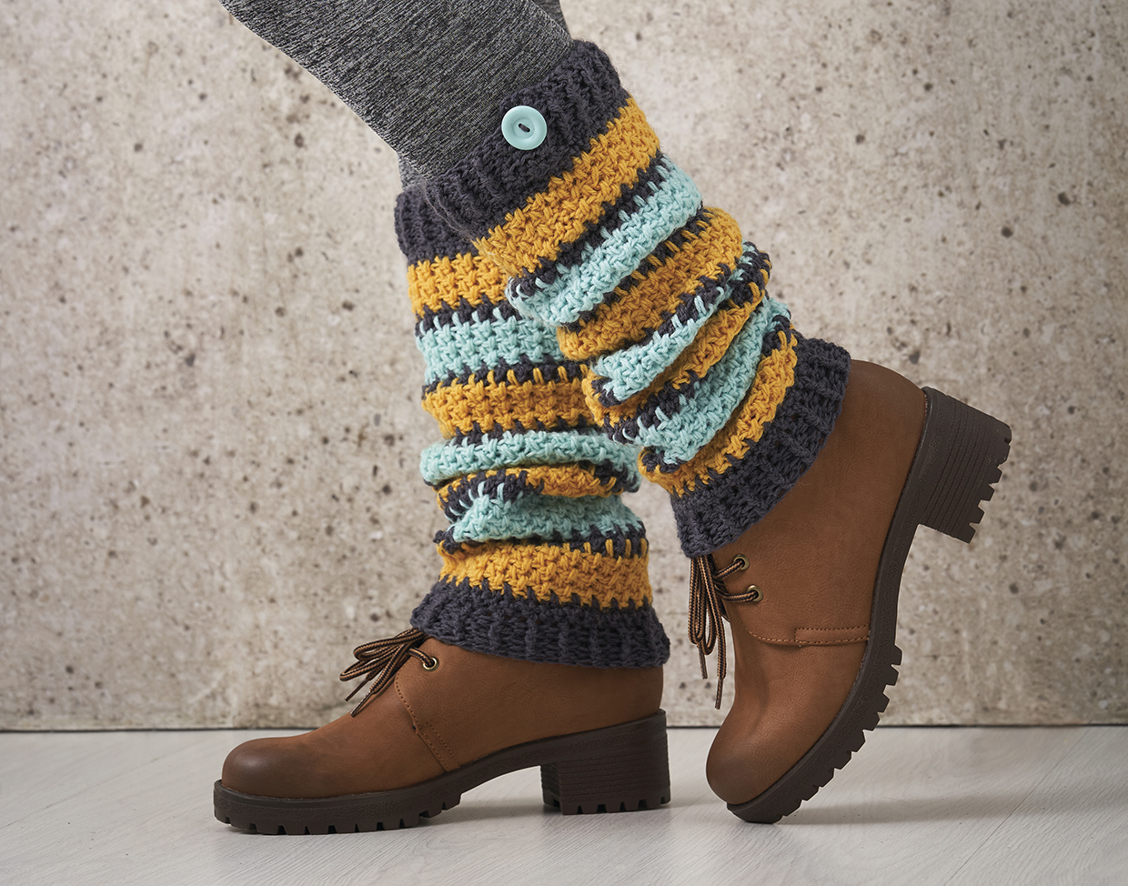 Free crochet leg warmers pattern - Gathered