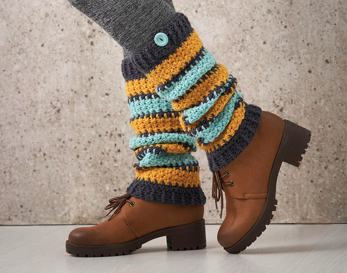 Free crochet leg warmers pattern - Gathered