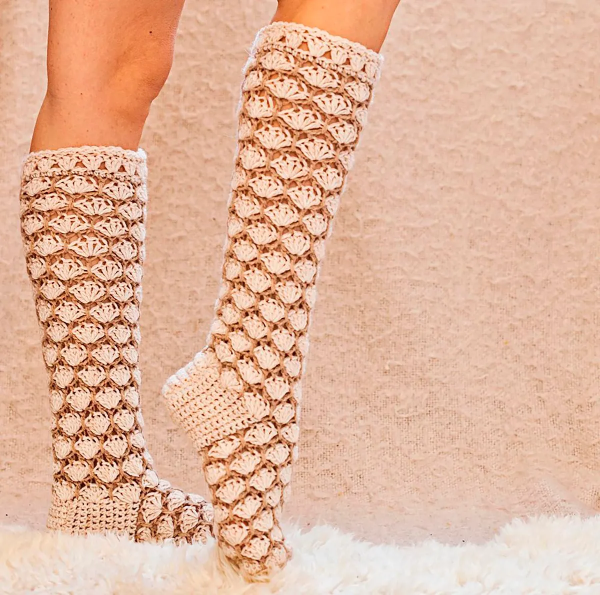 honeycomb crochet socks pattern