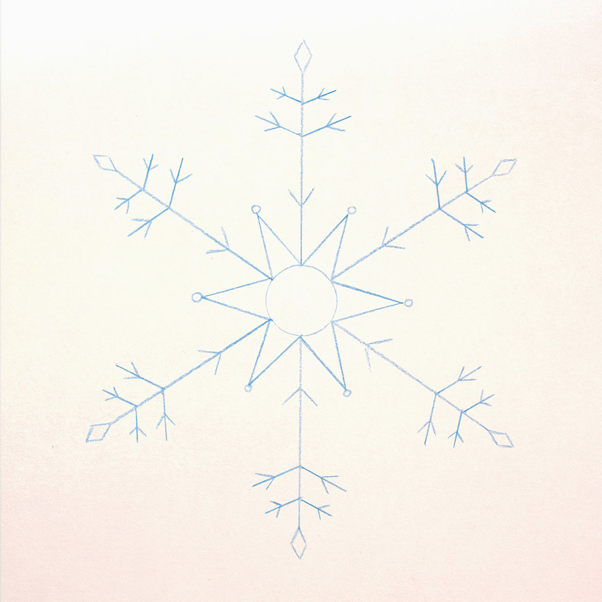 How to draw a snowflake step by step | Easy drawing snowflake tutorial... |  TikTok