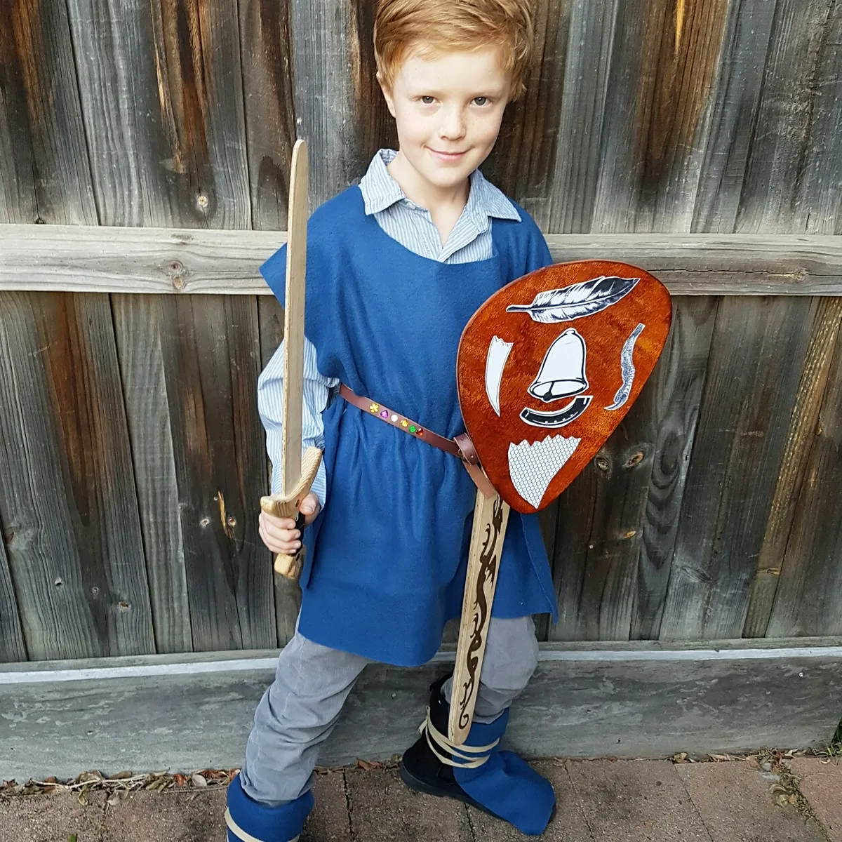 Boy dressed as Tom from Beast Quest books