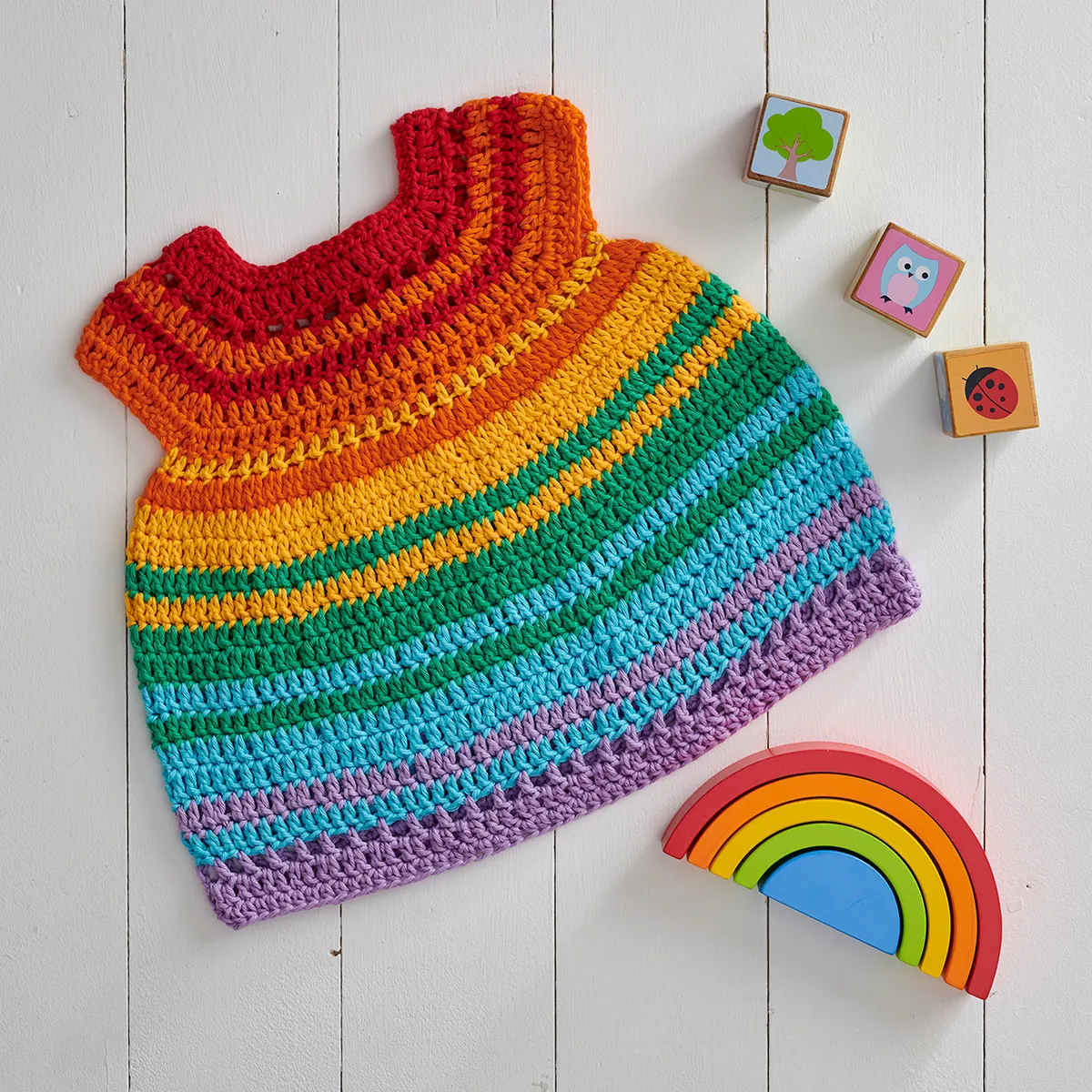 Free crochet baby dress pattern