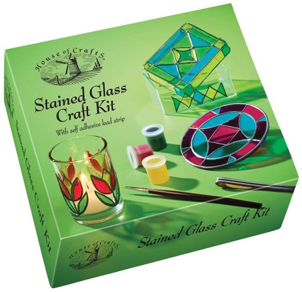 Glass painting kits – 1. Glass painting kits – House of Crafts, Stained Glass Craft Kit, Amazon