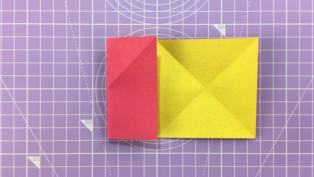 How to make an blossom origami heart – step 5a