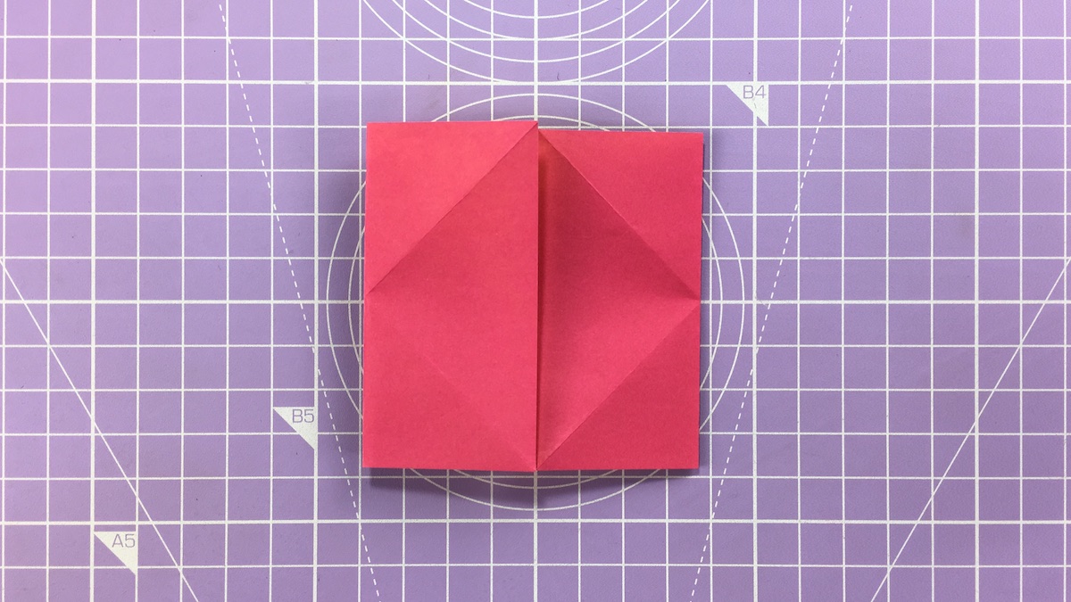 How to make an blossom origami heart – step 5b