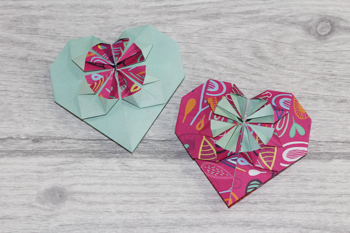 How to make an origami heart 3