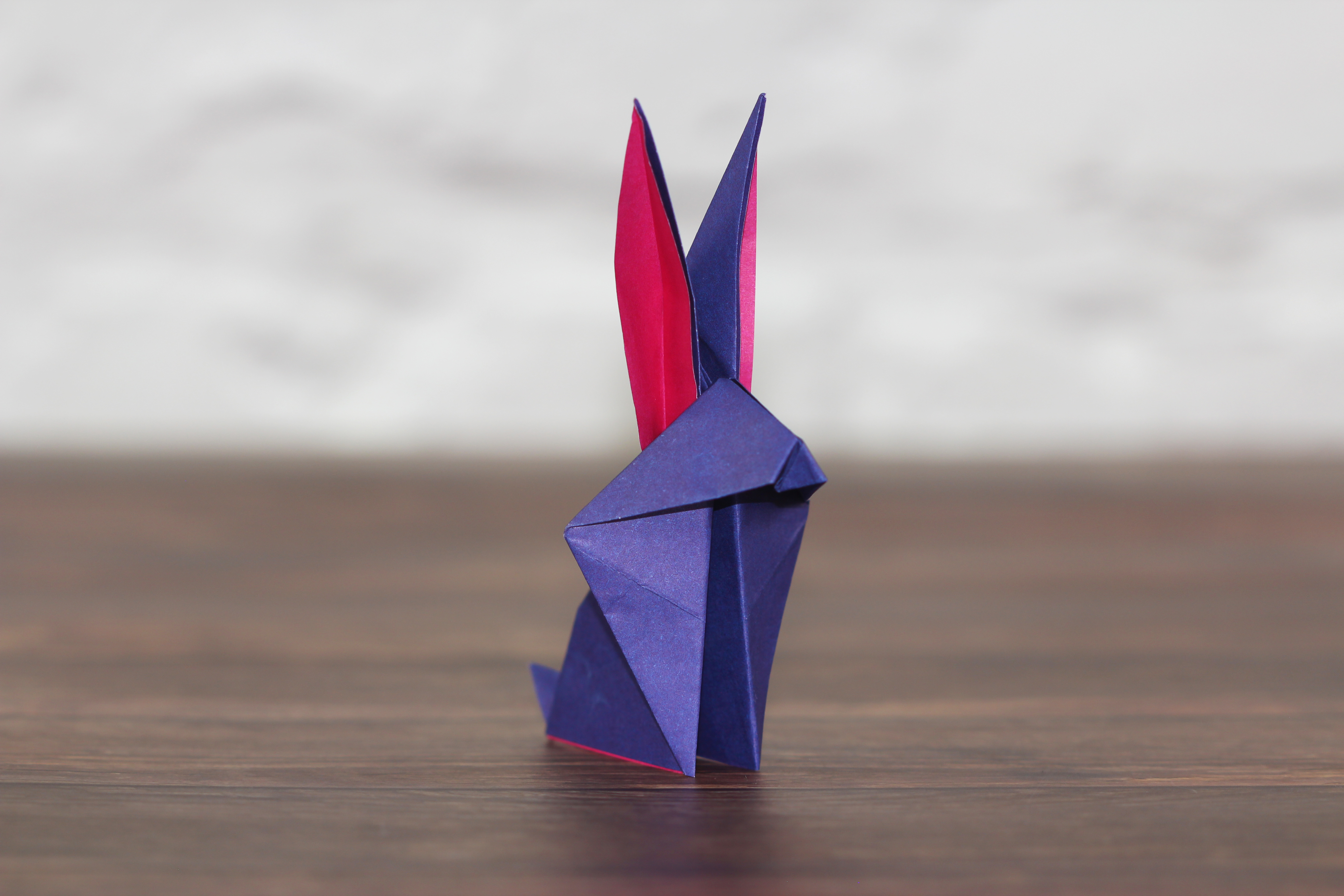 How to make an origami rabbit – completed model 2