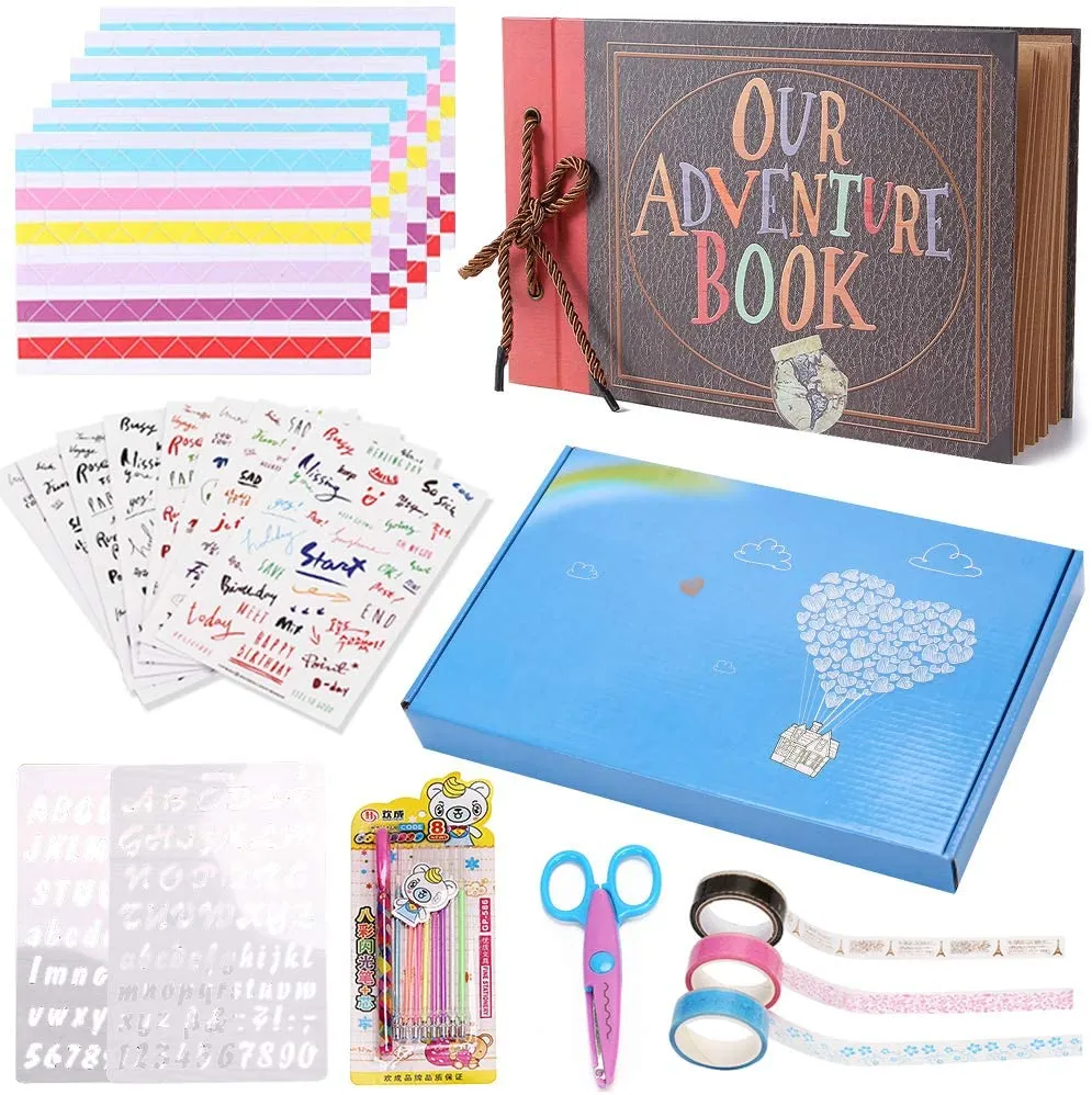 DIY Photo Album Set, Scrapbook kit,Design Decorate Accessories, Diary Decor  Scrapbook Accessories,Great Gift for Lovers Friends Kids