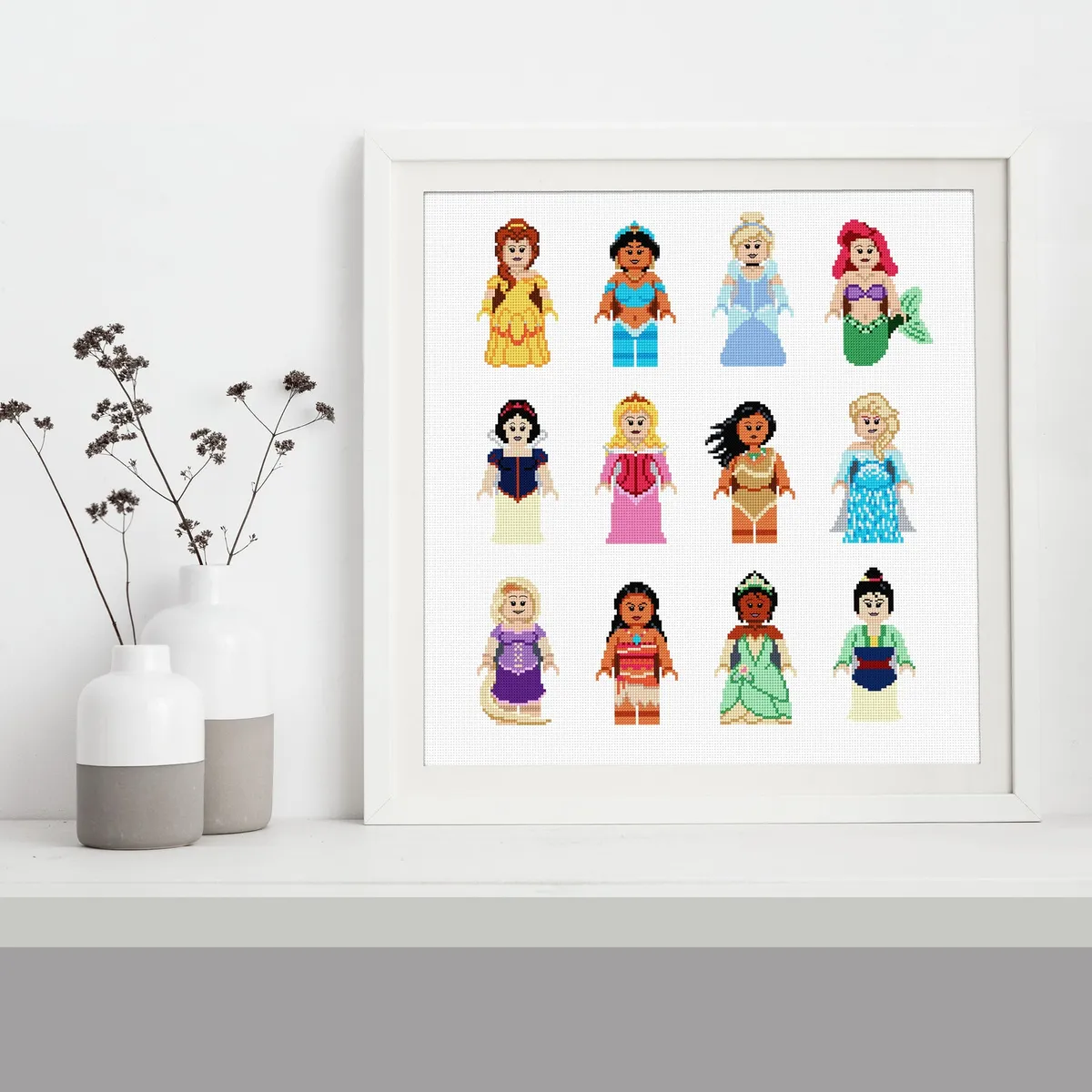 Beauty and the Beast PDF . Counted Cross Stitch Pattern . Digital Design .  Instant Download . Pattern Keeper Compatible . Princess 