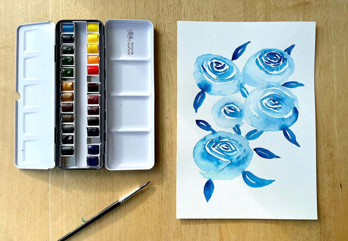 Easy watercolor flowers