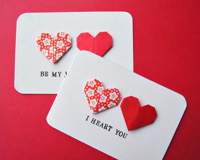 homemade valentine cards - hearts