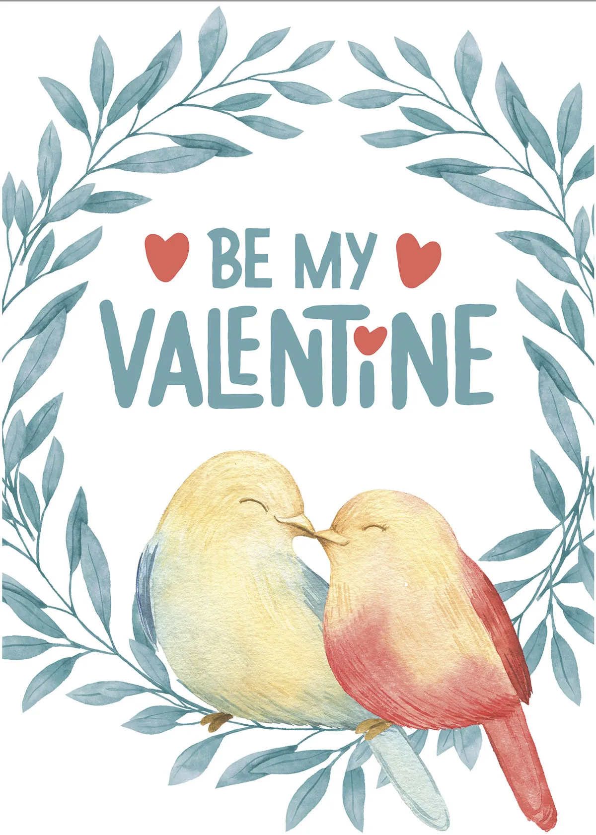 printable-valentine-cards-romantic-watercolor-lovebirds