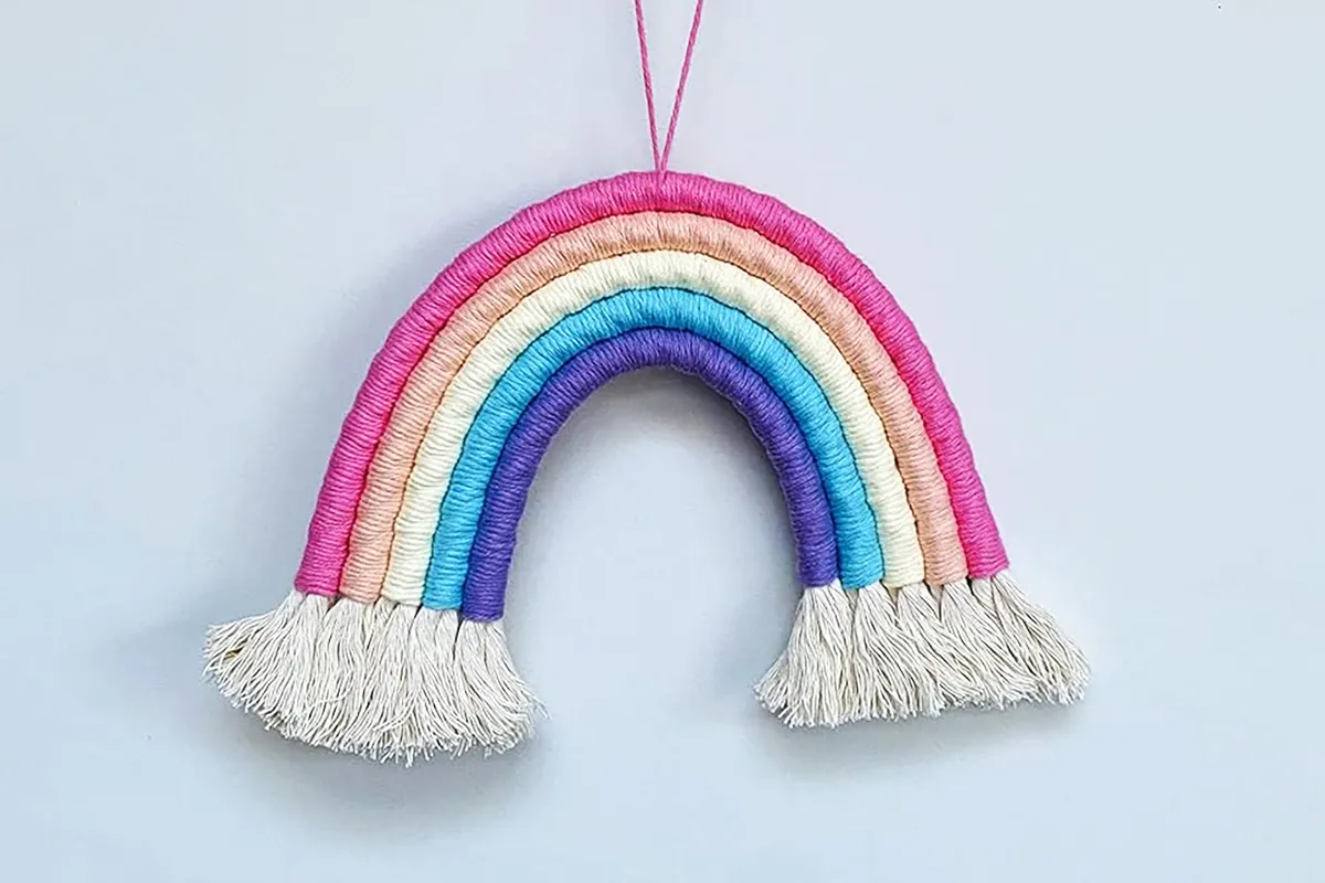 rainbow wall hanging macrame kit