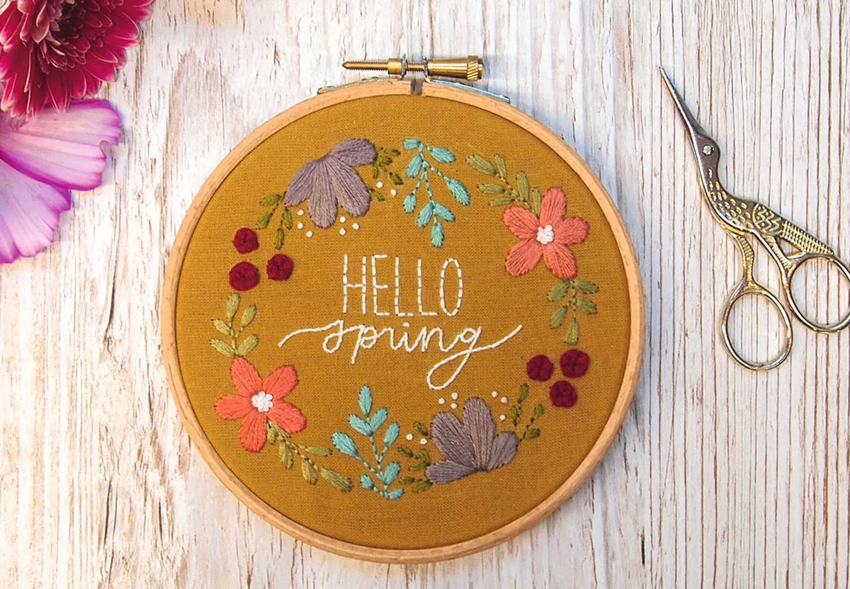 Spring embroidery hoop