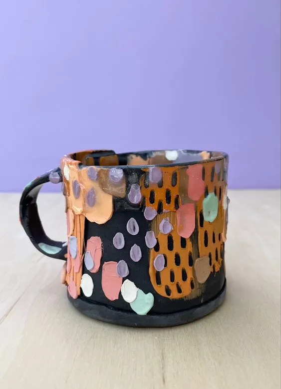 Abstract pottery painting ideas