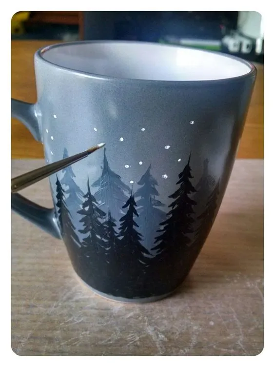 Forest pottery painting ideas