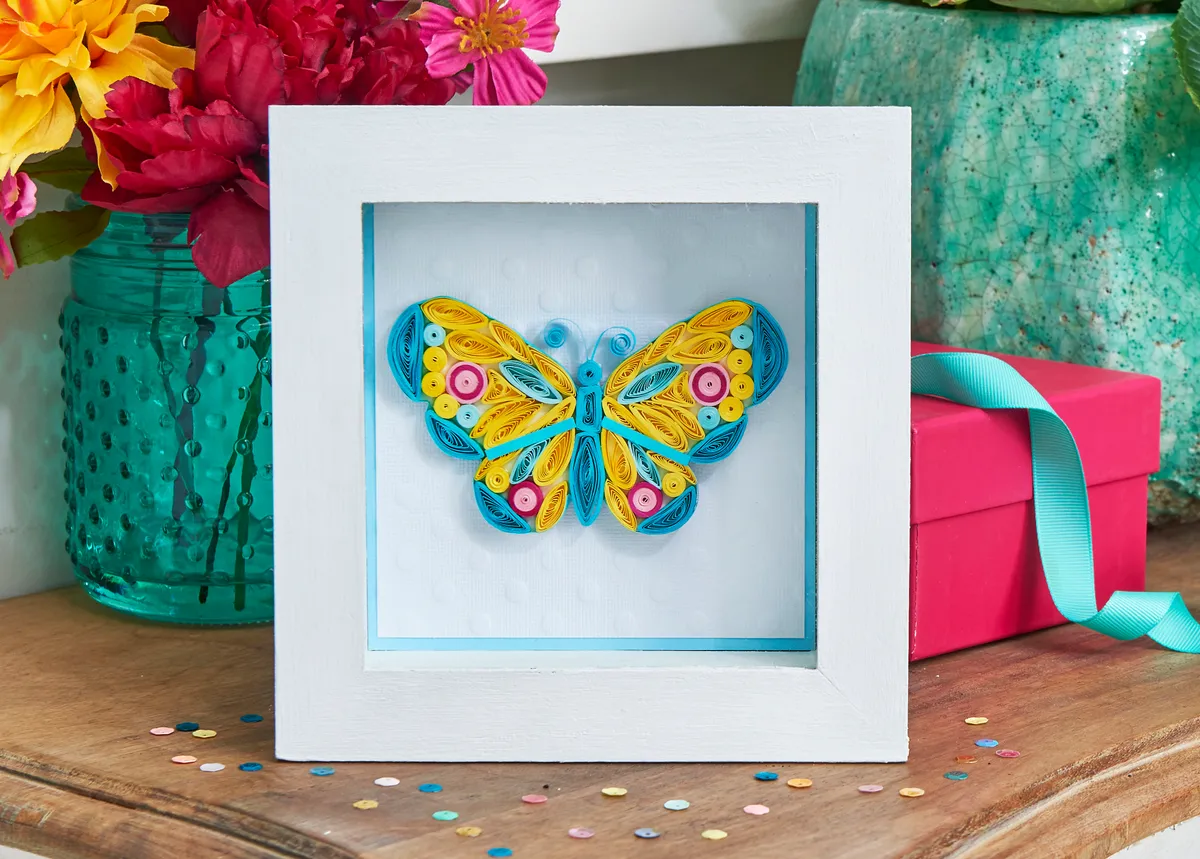 How to make a quilled butterfly.