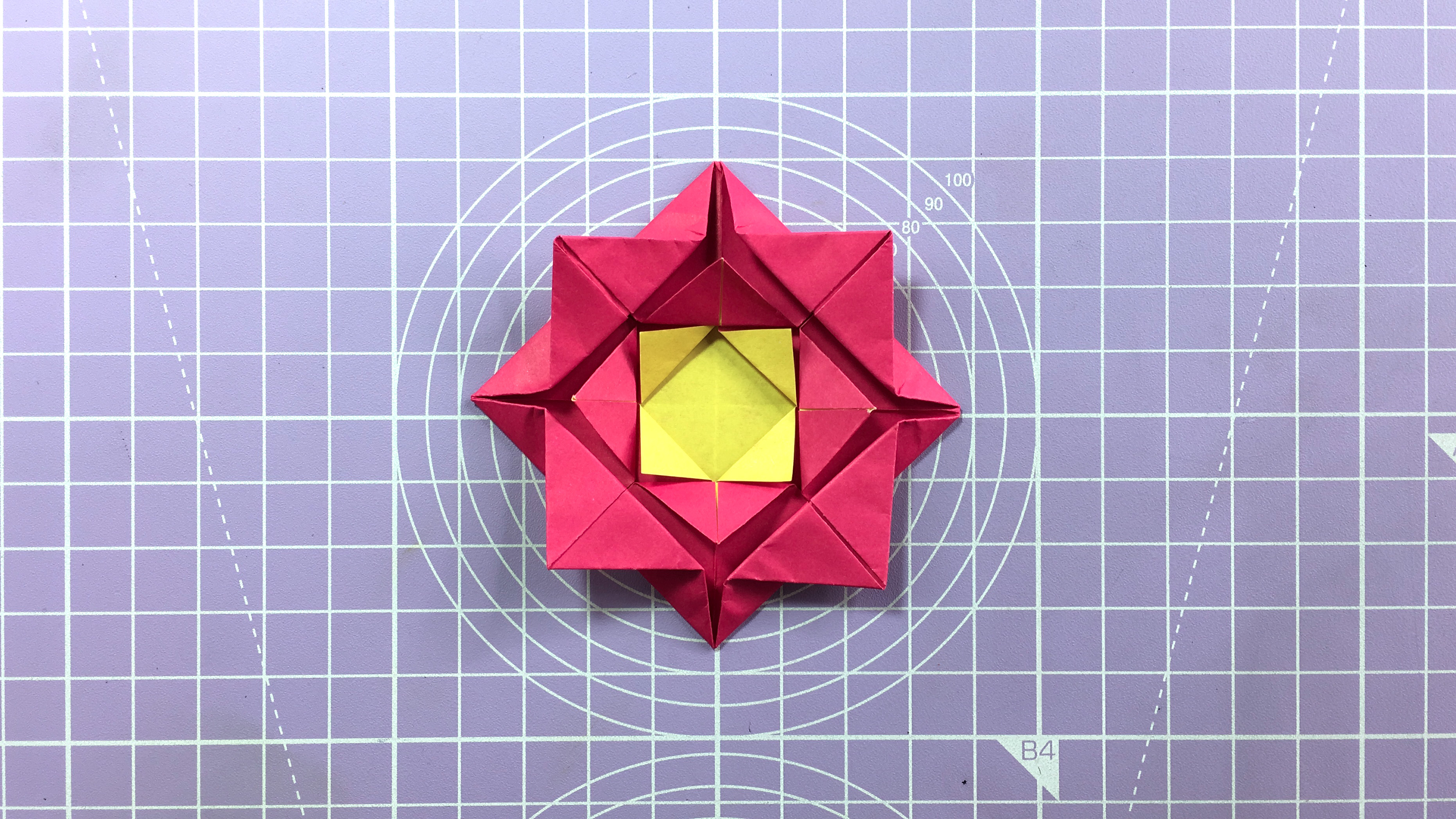How to make an easy origami rose – step 10