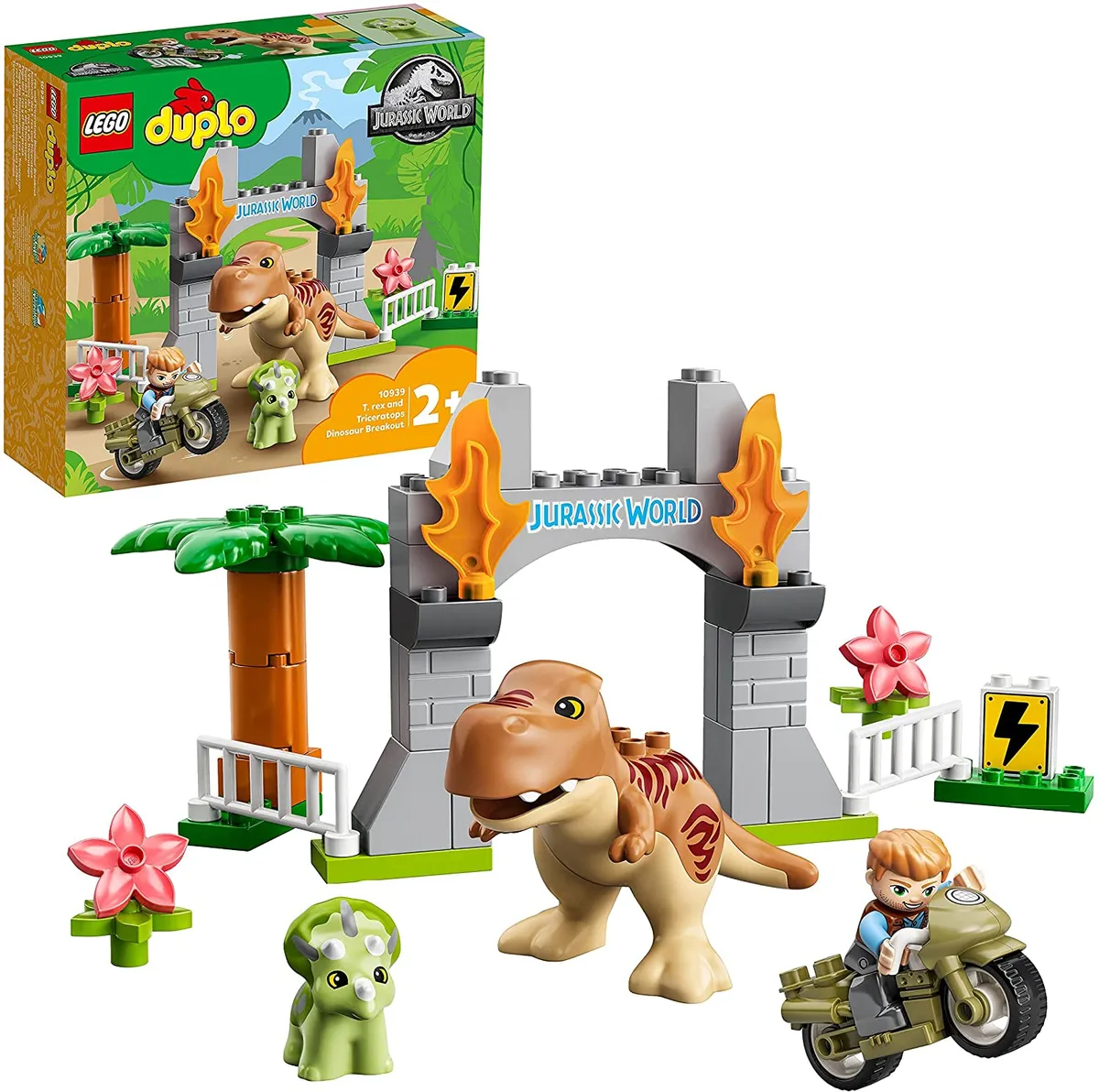 Lego Duplo Set Jurassic T Rex and Triceratops