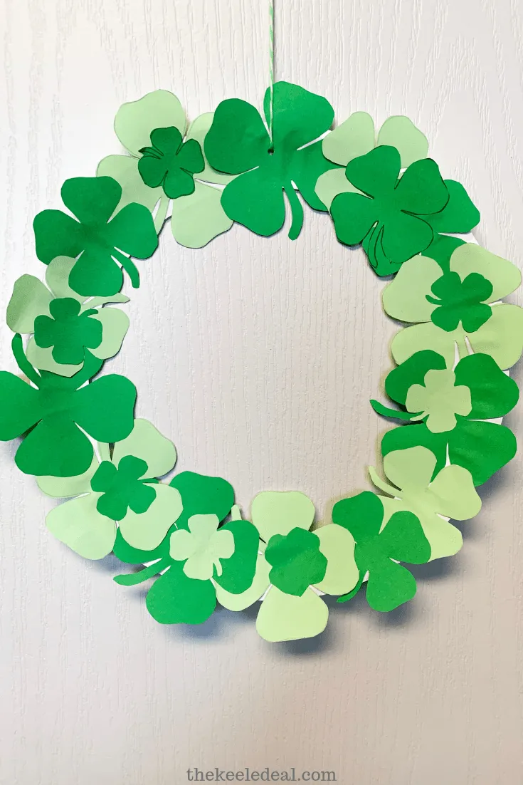 St Patricks day crafts Four leaf clover wreath