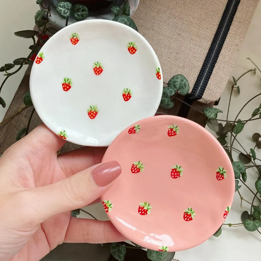 Strawberry pottery painting ideas