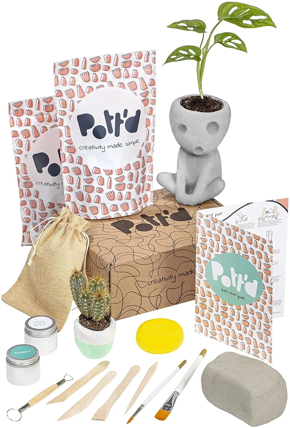 Sculpd Pottery Kit  The Original Air Dry Clay Starter Kit