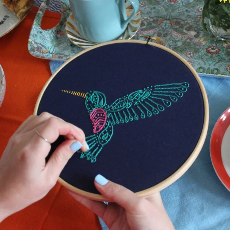embroidery for beginners - embroidery for beginners - hummingbird design design