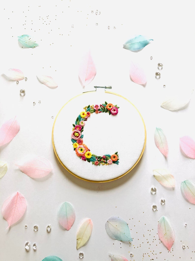 embroidery letters initial