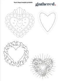 heart shape template printable