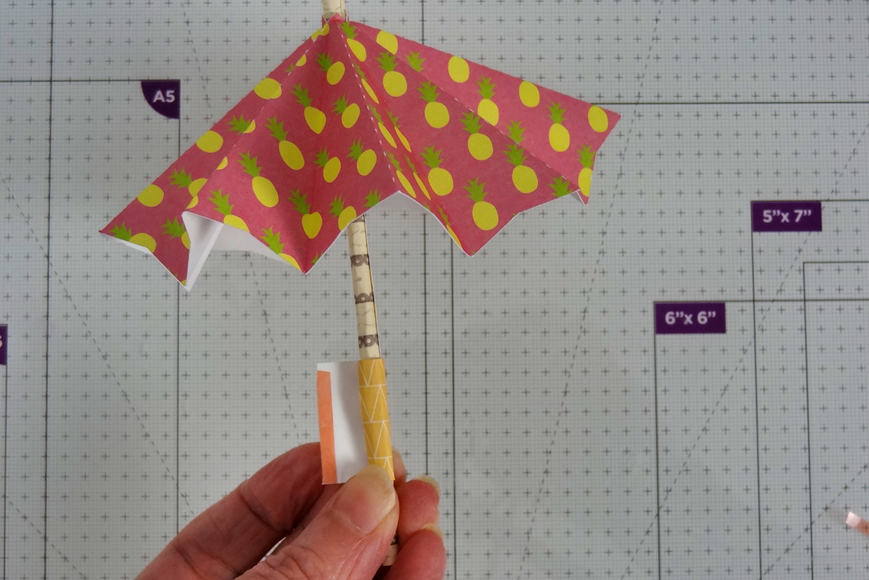 how to make a small paper umbrella 15