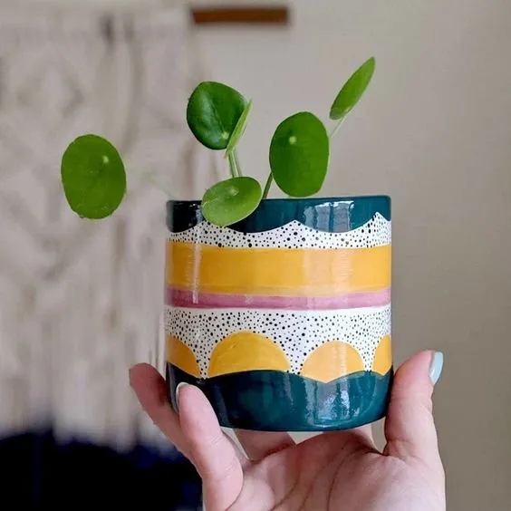 patterned pottery painting ideas