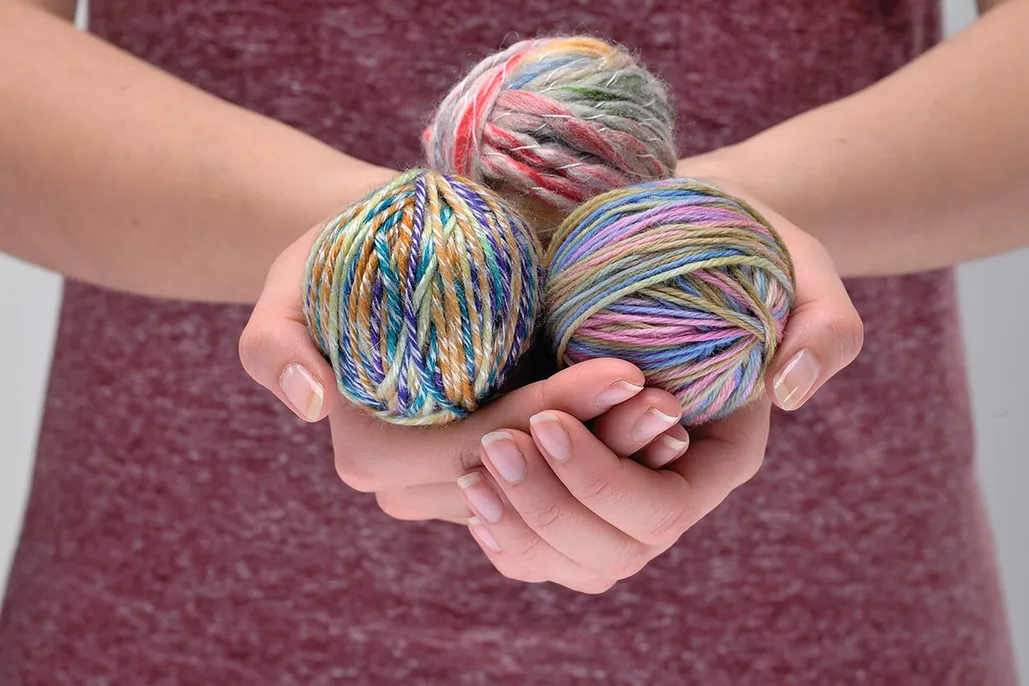 MULTICOLORED RAINBOW YARN Skein Perfect for Making Decorative