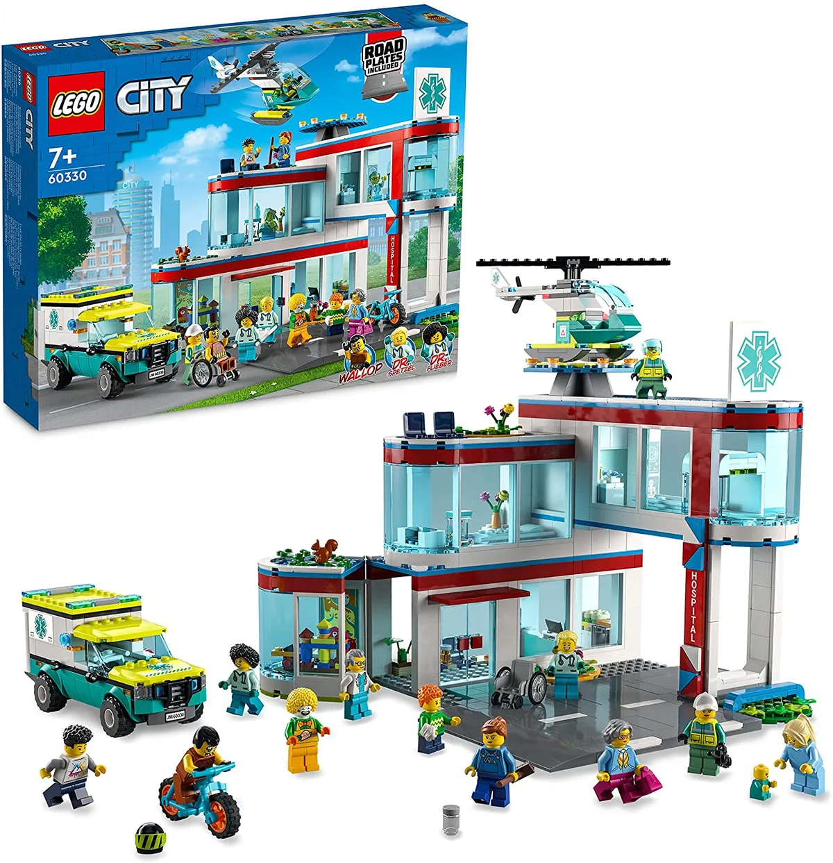 LEGO 60330 City Hospital Building Set with Ambulance