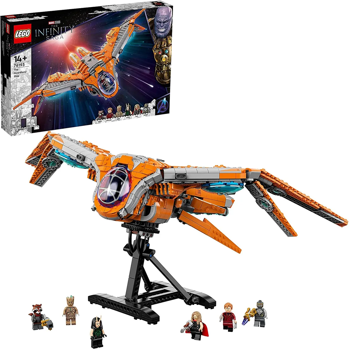 Marvel The Guardians’ Ship big lego set ship and characters