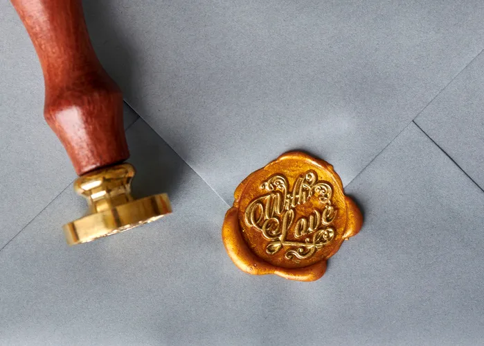 Stamp Sealing Brass Letter Sealer for Embellishment DIY Cards Decoration  Love Heart 